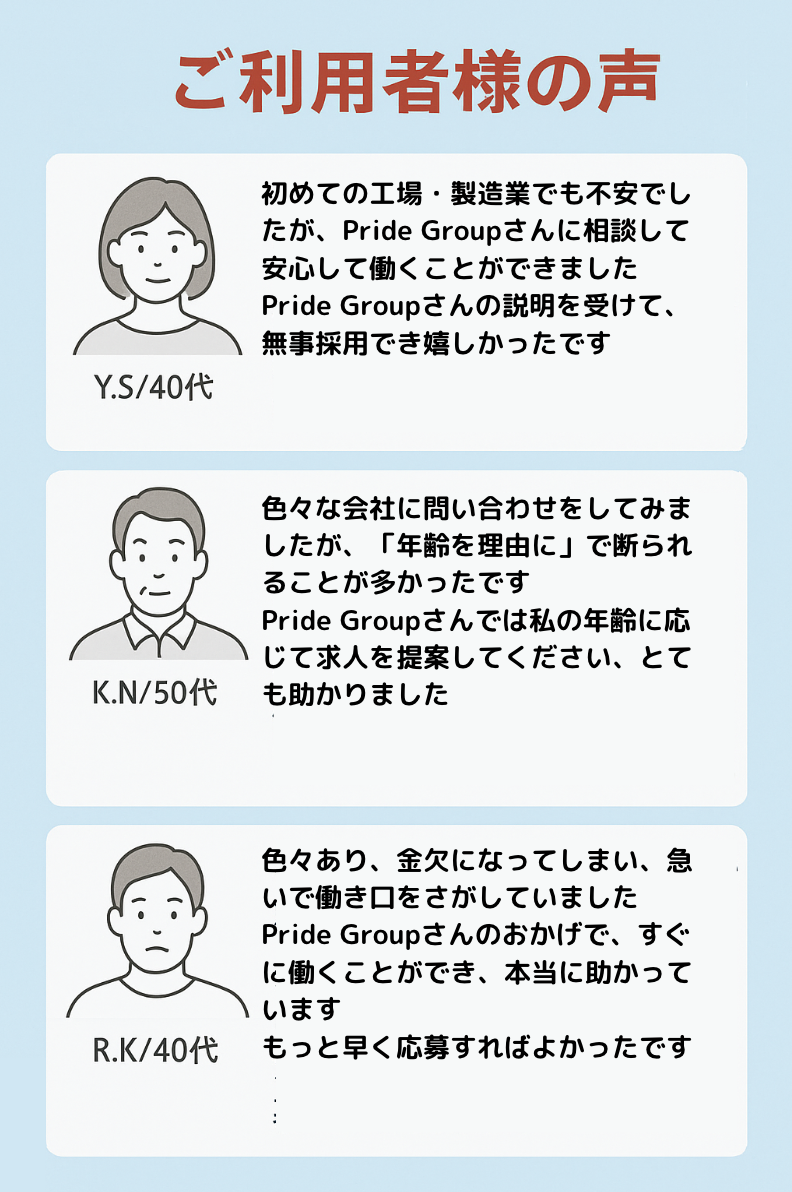 ご利用者様の声